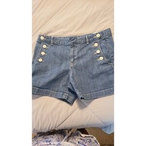 Tommy Hilfiger Womens Denim Shorts Button pockets‎ Sz 8